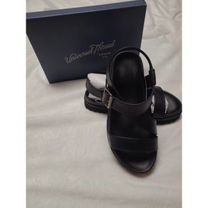 Universal Thread Annika Black strapped support Sandal Shoes Size 5.5 Wide NWT